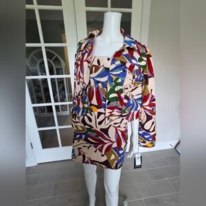 Avec Les Filles Colorful Abstract Dress and Jacket
